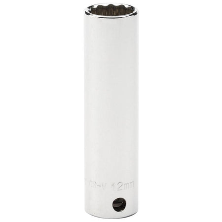 Chiave a bussola lunga 65mm innesto 3/8 12 punte 9 misure acciaio Draper Draper tools