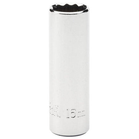 Chiave a bussola lunga 65mm innesto 3/8 12 punte 9 misure acciaio Draper Draper tools