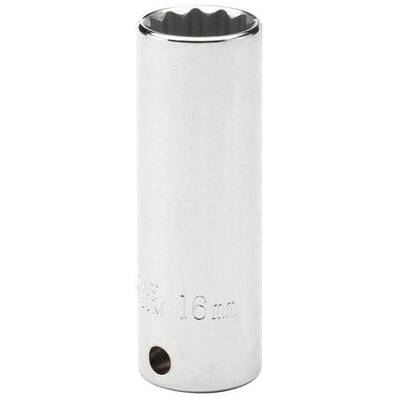 Chiave a bussola lunga 65mm innesto 3/8 12 punte 9 misure acciaio Draper Draper tools