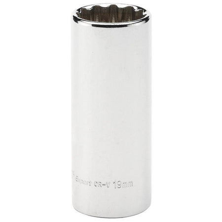 Chiave a bussola lunga 65mm innesto 3/8 12 punte 9 misure acciaio Draper Draper tools