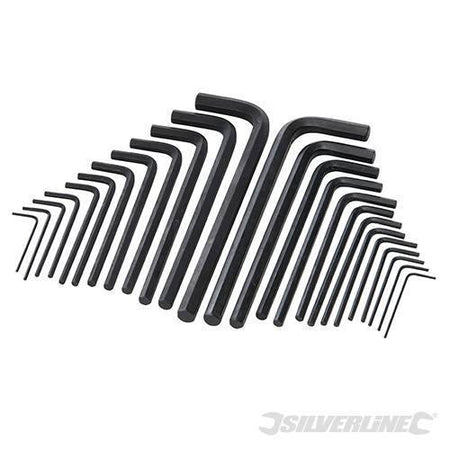 Chiave esagonali metriche imperiali Silverline 25 pz in acciaio meccanica Prezzo Silverline
