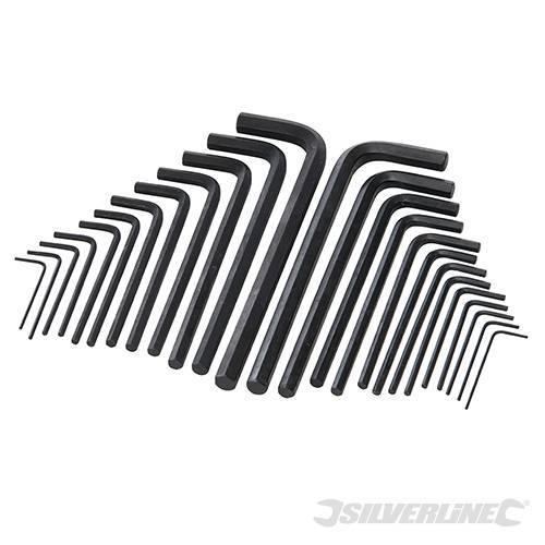 Chiave esagonali metriche imperiali Silverline 25 pz in acciaio meccanica Prezzo Silverline