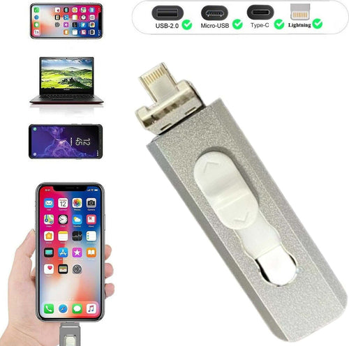 Chiavetta Pen Drive Flashdrive Da 128gb 4 In 1 Usb Per Iphone Ios Android Type C Informatica e Videogiochi > Archiviazione Dati > Penne USB Trade Shop italia - Napoli, Commerciovirtuoso.it