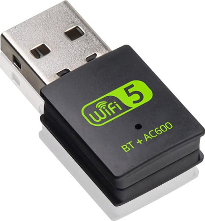 Chiavetta USB Dual Band con Bluetooth 4.2 Wi-Fi fino a 600 mbps Wireless 2,4GHz e 5GHz Adattatore Usb Pc Mac