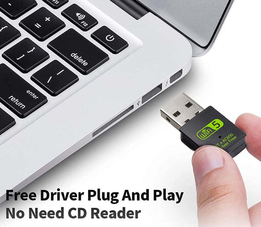 Chiavetta USB Dual Band con Bluetooth 4.2 Wi-Fi fino a 600 mbps Wireless 2,4GHz e 5GHz Adattatore Usb Pc Mac