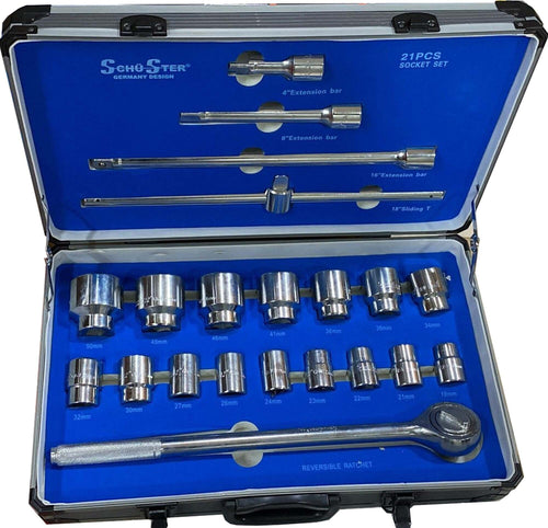 Chiavi Bussole Grandi Kit 21 Pezzi Pz Da 19 A 50 Mm Cricchetto Camion Trattore Fai da te/Utensili elettrici e a mano/Utensili a mano/Bussole e set di bussole/Corredi di bussole/Standard Trade Shop italia - Napoli, Commerciovirtuoso.it