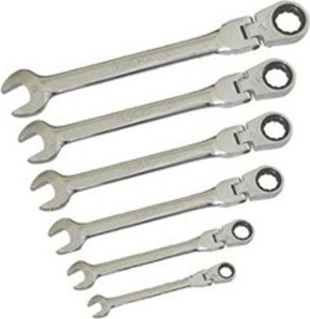 Chiavi combinate a cricchetto con snodo set 6pz in acciaio cromo vanadio Fai da te/Utensili elettrici e a mano/Utensili a mano/Chiavi e chiavi inglesi/Chiavi combinate Trade Shop italia - Napoli, Commerciovirtuoso.it