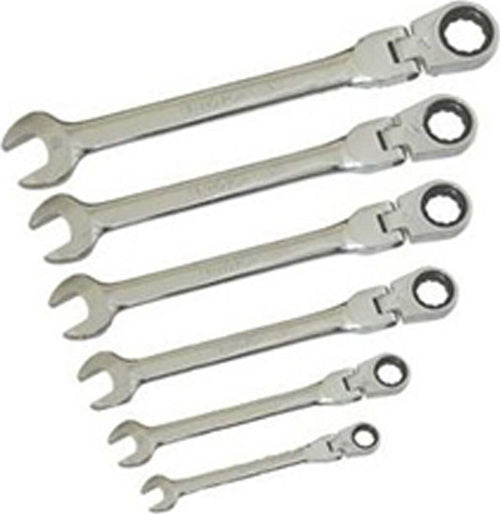 Chiavi combinate a cricchetto con snodo set 6pz in acciaio cromo vanadio Fai da te/Utensili elettrici e a mano/Utensili a mano/Chiavi e chiavi inglesi/Chiavi combinate Trade Shop italia - Napoli, Commerciovirtuoso.it