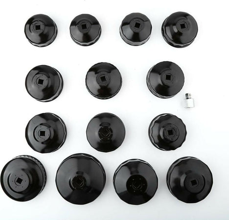 Chiavi-Filtro-Olio-Auto-Kit-Chiave-A-Tazza-15-Pz-Svita-Tutti-Modelli-Universale-Tools