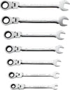 Chiavi-Snodo-A-Cricchetto-Set-7-Chiave-Fisse-Combinate-Snodabili-Tools