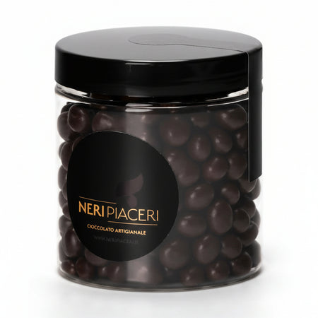 Chicci Caffe' Ricoperti Cioccolato Fondente Confezione in Vaso Gr. 140 Neri Piaceri Cioccolato Artigianale Alimentari e cura della casa/Snack dolci e salati/Cioccolata/Chicchi di caffè ricoperti di cioccolato Neri Piaceri - Cavezzo, Commerciovirtuoso.it