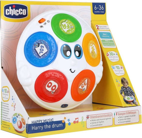 Chicco - Gioco Donatello Il Tamburello, Tamburo Armonico Educativo, Pulsanti Luminosi Con Canzoni, 2 Modalità Di Gioco, Giochi Musicali Per Bambini 6-36 Mesi Giochi e giocattoli/Giochi educativi e scientifici/Elettronica Sanitaria Gioia del Bimbo - Villa San Giovanni, Commerciovirtuoso.it