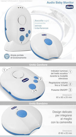 CHICCO Audio Baby Monitor Always With You 10 Livelli di Volume 0M+ Sicurezza Sanitaria Gioia del Bimbo - Villa San Giovanni, Commerciovirtuoso.it