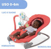 Chicco balloon sdraietta neonati e bambini evolutiva 0 mesi - 18 kg, funzioni dondolo e poltroncina, schienale reclinabile, vibrazione, gioco elettronico interattivo, luci e suoni, lion Prima infanzia/Attività e intrattenimento/Sdraiette e dondolini Sanitaria Gioia del Bimbo - Villa San Giovanni, Commerciovirtuoso.it