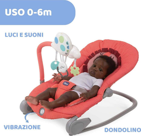 Chicco balloon sdraietta neonati e bambini evolutiva 0 mesi - 18 kg, funzioni dondolo e poltroncina, schienale reclinabile, vibrazione, gioco elettronico interattivo, luci e suoni, lion Prima infanzia/Attività e intrattenimento/Sdraiette e dondolini Sanitaria Gioia del Bimbo - Villa San Giovanni, Commerciovirtuoso.it