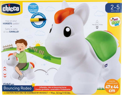Chicco-Bouncy-Bouncing-Rodeo-cavallo-cavalcabile-gonfiabile-rimbalzante,-Giochi-Bambini-2---5-anni-colore-verde-bambino-maschietto