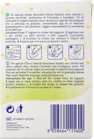 Chicco Cerotti Sticker Colorati e Profumati alla Citronella, multicolore Prodotti Anti Zanzare Sanitaria Gioia del Bimbo - Villa San Giovanni, Commerciovirtuoso.it