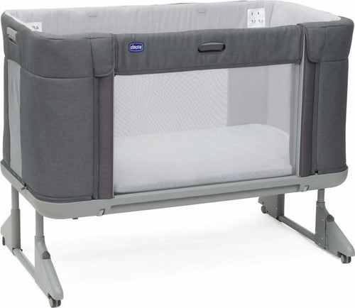 Chicco-Culla-Next2me-Forever-,-Slate-Grey,-Honey-Beige,-Culla-Neonato-Fianco-Letto,-Spondina-Apribile-Altezza-Regolabile,-vari-colori