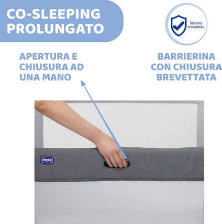 Chicco-Culla-Next2me-Forever-,-Slate-Grey,-Honey-Beige,-Culla-Neonato-Fianco-Letto,-Spondina-Apribile-Altezza-Regolabile,-vari-colori