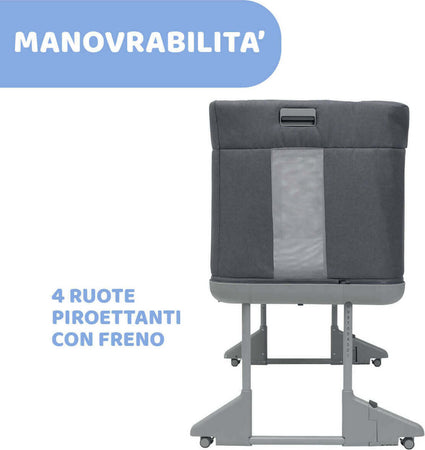 Chicco-Culla-Next2me-Forever-,-Slate-Grey,-Honey-Beige,-Culla-Neonato-Fianco-Letto,-Spondina-Apribile-Altezza-Regolabile,-vari-colori