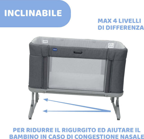 Chicco-Culla-Next2me-Forever-,-Slate-Grey,-Honey-Beige,-Culla-Neonato-Fianco-Letto,-Spondina-Apribile-Altezza-Regolabile,-vari-colori
