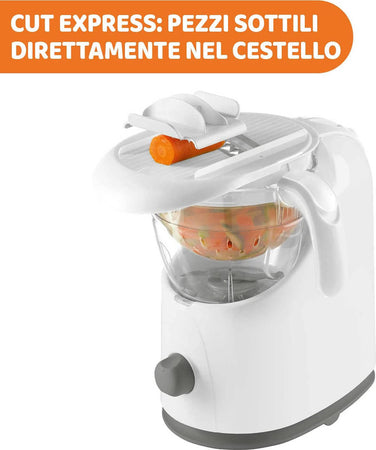 Chicco Cuocipappa Multifunzione Easy Meal per Lo Svezzamento Omogeneizzatore per Neonati E Bambini Frullatore E Scaldapappa Con Cottura a Vapore E Grattugia Cut Express Riscalda E Scongela Prima infanzia/Allattamento e pappa/Frullatori robot da cucina e presse/Robot da cucina Sanitaria Gioia del Bimbo - Villa San Giovanni, Commerciovirtuoso.it
