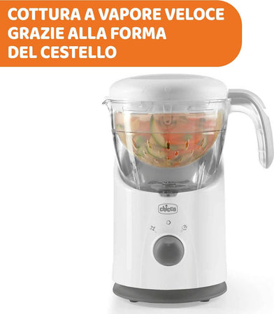 Chicco Cuocipappa Multifunzione Easy Meal per Lo Svezzamento Omogeneizzatore per Neonati E Bambini Frullatore E Scaldapappa Con Cottura a Vapore E Grattugia Cut Express Riscalda E Scongela Prima infanzia/Allattamento e pappa/Frullatori robot da cucina e presse/Robot da cucina Sanitaria Gioia del Bimbo - Villa San Giovanni, Commerciovirtuoso.it