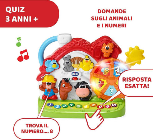 Chicco fattoria parlante bilingue italiano/inglese, fattoria con animali per bambini con luci e suoni, 3 modalità di gioco, gioco educativo elettronico - giochi bambini 1-4 anni Giochi e giocattoli/Giocattoli prima infanzia/Giochi musicali Sanitaria Gioia del Bimbo - Villa San Giovanni, Commerciovirtuoso.it