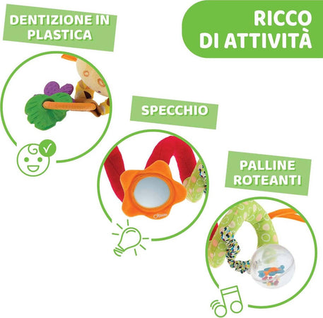 Chicco Fune Passeggio Mrs Giraffa, Spirale Passeggino Colorata a Forma Di Giraffa, Gioco Passeggino Con Sonaglio Neonato, Anello Con Pendenti E Specchietto - Giochi Neonato E Bambini 6 Mesi - 3 Anni Prima infanzia/Giochi prima infanzia/Primi giochi/Giochi da passeggino Sanitaria Gioia del Bimbo - Villa San Giovanni, Commerciovirtuoso.it
