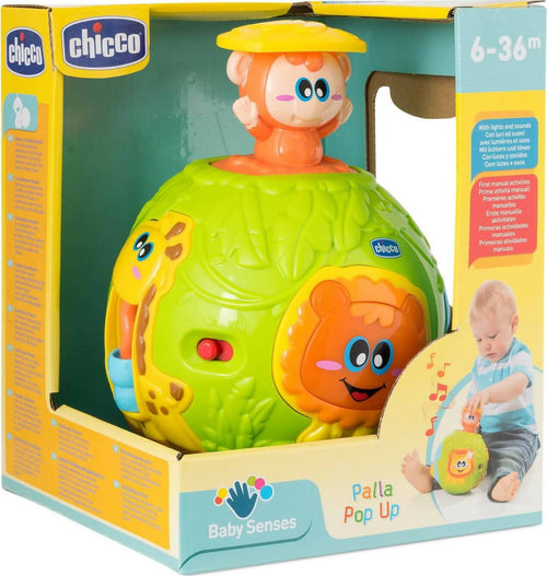 Chicco Gioco Palla Pop Up, Palla Musicale con Effetto Sorpresa, a Tema Giungla Con Luci, Suoni ed Effetto Cucù, Sviluppa Abilità Manuali, 6-36 Mesi Giochi e giocattoli/Giocattoli prima infanzia/Giochi musicali Sanitaria Gioia del Bimbo - Villa San Giovanni, Commerciovirtuoso.it