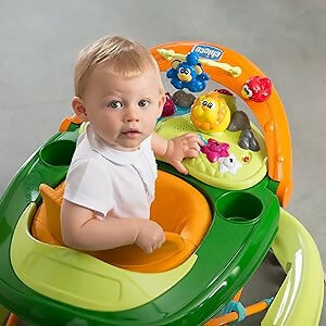 CHICCO-Girello-Walky-Talky-Walker,-5-m+-Sunny-Giallo-e-Green-Wave-verde-e-arancio-Girello-per-Bambini-Bambine-Pieghevole-Colorato-con-giochi