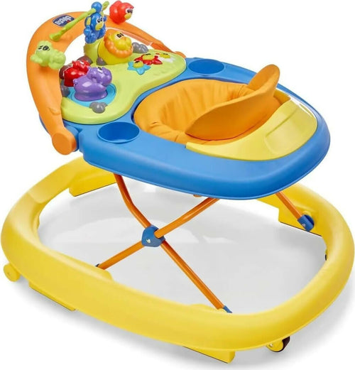 CHICCO-Girello-Walky-Talky-Walker,-5-m+-Sunny-Giallo-e-Green-Wave-verde-e-arancio-Girello-per-Bambini-Bambine-Pieghevole-Colorato-con-giochi
