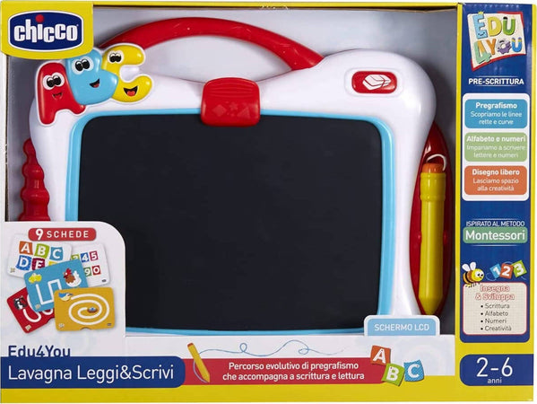 Chicco Lavagna Leggi & Scrivi, Lavagna Cancellabile Bambini con Schermo LCD e Set di Carte, Esercizi di Pre-Scrittura e Disegno Libero, Ispirato al Metodo Montessori, Giochi Educativi 2 Anni, 6 Anni Visita lo Store di Chicco Prima infanzia/Regali per neonati/Abiti da battesimo per bimba Mondo Bimbo - Bagnara Calabra, Commerciovirtuoso.it