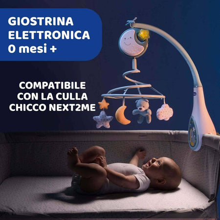 Chicco Next 2 Dreams Giostrina Azzurro 0mesi + 4 Pendenti in Tessuto Musica Classica E Suoni Bianchi Casa e cucina/Decorazioni per interni/Decorazioni cameretta bambini/Giostrine acchiappasogni Sanitaria Gioia del Bimbo - Villa San Giovanni, Commerciovirtuoso.it