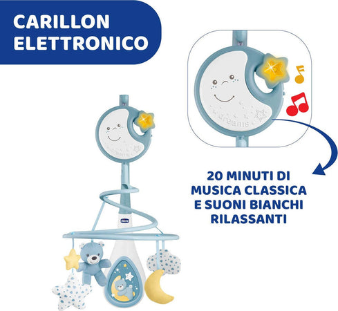 Chicco Next 2 Dreams Giostrina Azzurro 0mesi + 4 Pendenti in Tessuto Musica Classica E Suoni Bianchi Casa e cucina/Decorazioni per interni/Decorazioni cameretta bambini/Giostrine acchiappasogni Sanitaria Gioia del Bimbo - Villa San Giovanni, Commerciovirtuoso.it