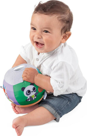 Chicco-Palla-Musicale-Elettronica,-Melodie-e-Suoni,-Pallla-Morbia-con-Tessuti-e-Etichette,-Per-Gattonare,-Specchietto-per-Giochi-di-Luce,-Lavabile-in-Lavatrice,-Giochi-Bambini-3-Mesi---3-Anni