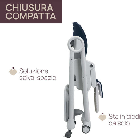 Chicco-Polly-Magic-Relax-Seggiolone-Pappa-Per-0-Mesi---3-Anni-(15-Kg),-Regolabile-4-Ruote,-Reclinabile-A-Sdraietta,-Chiusura-Compatta,-Barra-Gioco-E-Cuscino-Riduttore-Blue-Passion