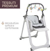 Chicco-Polly-Magic-Relax-Seggiolone-Pappa-Per-0-Mesi---3-Anni-(15-Kg),-Regolabile-4-Ruote,-Reclinabile-A-Sdraietta,-Chiusura-Compatta,-Barra-Gioco-E-Cuscino-Riduttore-colore-Grey-Melange