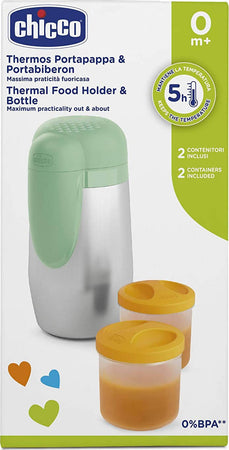 Chicco Portapappa E Portabiberon Termico in Acciaio Inox Con 2 Contenitori, Contenitore Termico per Alimenti E Bevande, Mantiene La Temperatura Fino a 5 Ore, Contenitore Termico Senza Bpa, 0+ Mesi Prima infanzia/Allattamento e pappa/Allattamento con biberon/Contenitori per biberon Sanitaria Gioia del Bimbo - Villa San Giovanni, Commerciovirtuoso.it