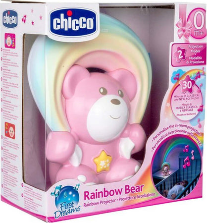 Chicco Rainbow Bear Proiettore Musicale, Luce Notturna Bambini e Neonati, Orsetto con Musica Rilassante e Proiezione Arcobaleno a Larghezza e Direzione Regolabile - Giochi Neonati 0+ Mesi Prima infanzia/Cameretta/Decorazioni cameretta/Lampade/Luci notturne per bambini Sanitaria Gioia del Bimbo - Villa San Giovanni, Commerciovirtuoso.it