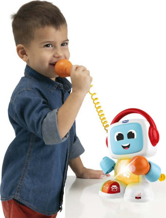 CHICCO-Robit-Canta-con-Me-gioco-robot-musicale-interattivo-effetti-vocali-generi-musicali-con-luci-e-suoni-da-3-anni-a-6-anni