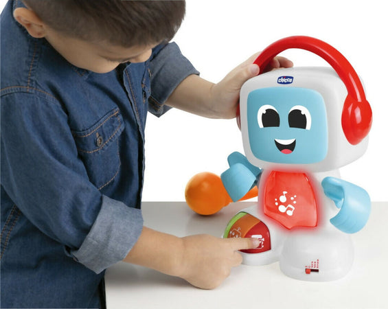 CHICCO-Robit-Canta-con-Me-gioco-robot-musicale-interattivo-effetti-vocali-generi-musicali-con-luci-e-suoni-da-3-anni-a-6-anni