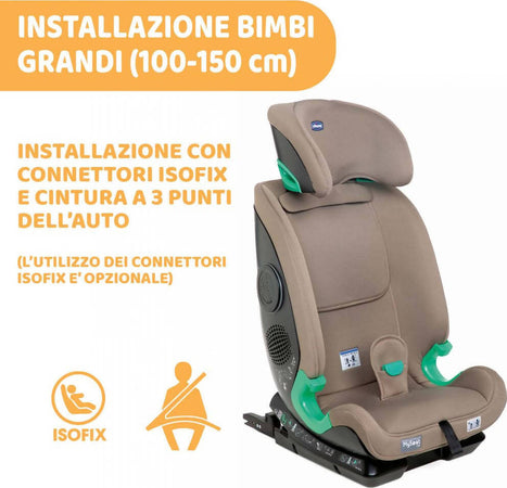 Chicco Seggiolino Auto Myseat I-Size Isofix Omologato I-Size Ece R129/03 Gruppi 1/2/3 per Bambini Fino a 150cm Con Poggiastesta Regolabile Prima infanzia/Seggiolini auto e accessori/Seggiolini auto Sanitaria Gioia del Bimbo - Villa San Giovanni, Commerciovirtuoso.it