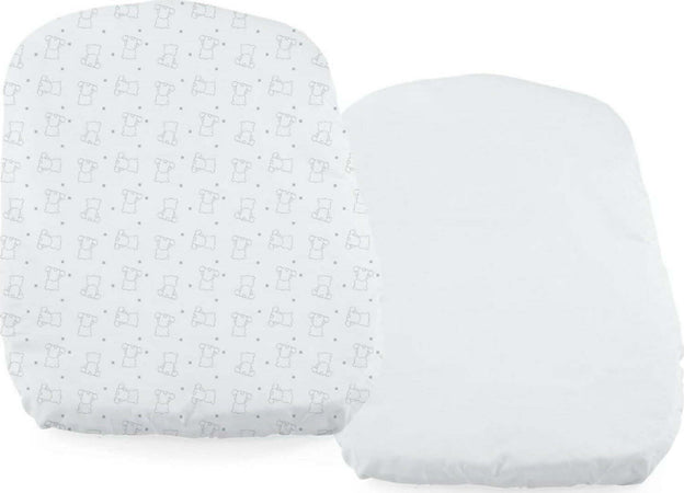 Chicco-Set-Lenzuola-Culla-2-Pezzi-Next2Me-Forever-Set-Lenzuola-Culla,-Bear,-Orso,-Lenzuoli-con-angoli-100%-cotone,-58x110-cm