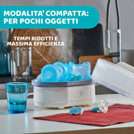 CHICCO STERILIZZATORE A VAPORE Sterilizzatore Elettrico Vapore Per 6 Biberon di 330 ml, Bianco Elimina il 99,9% dei germi Prima infanzia/Allattamento e pappa/Allattamento con biberon/Sterilizzatori Sanitaria Gioia del Bimbo - Villa San Giovanni, Commerciovirtuoso.it