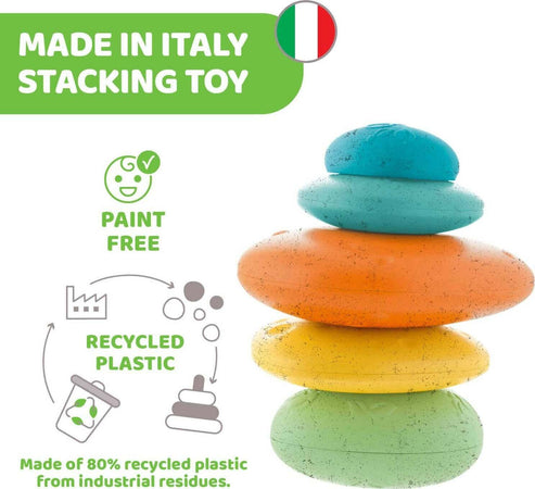 Chicco Stone Balance, Gioco Impilabile Con 5 Pietre Di Colori, Forme E Dimensioni Diverse, Realizzato In Plastica Riciclata, Made In Italy - Giochi Educativi 6 Mesi - 3 Anni Giochi e giocattoli/Costruzioni/Blocchi impilabili Sanitaria Gioia del Bimbo - Villa San Giovanni, Commerciovirtuoso.it