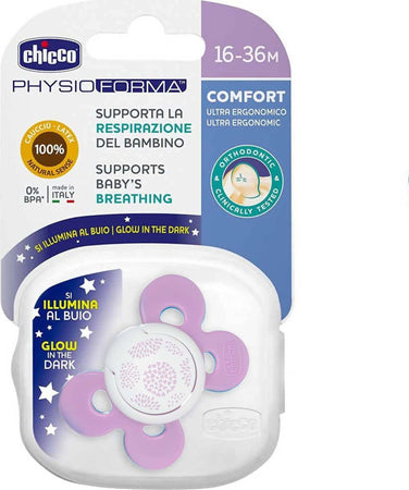 Chicco Succhietto Physio Comfort Night in Caucciù Ciuccio Babini 16-36 Mesi Si Illumina al Buio Ciuccio Chicco Luminoso Confezione 1 Pz. Prima infanzia/Regali per neonati/Abiti da battesimo per bimba Mondo Bimbo - Bagnara Calabra, Commerciovirtuoso.it