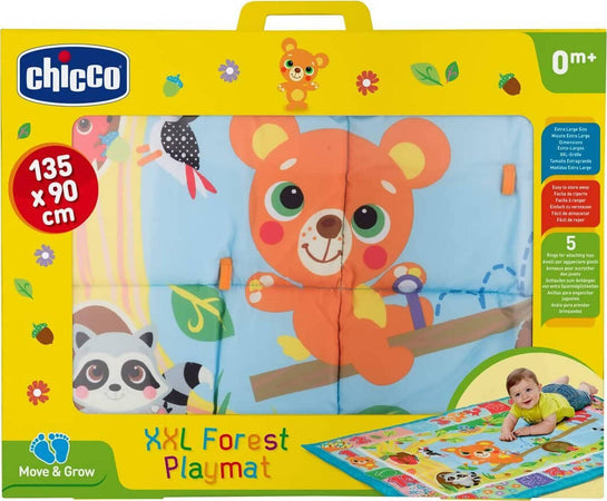 Chicco Tappeto da Gioco Bambini Foresta XXL, Tappeto Neonato con Animali della Foresta, Tappeto Cameretta Bambini Morbido e Colorato, Extra Large 135 x 90 cm - Giochi Neonato e Bambini 0+ Mesi Tappeto XXL Foresta Sanitaria Gioia del Bimbo - Villa San Giovanni, Commerciovirtuoso.it