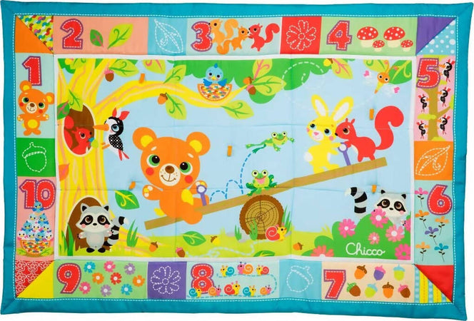 Chicco Tappeto da Gioco Bambini Foresta XXL, Tappeto Neonato con Animali della Foresta, Tappeto Cameretta Bambini Morbido e Colorato, Extra Large 135 x 90 cm - Giochi Neonato e Bambini 0+ Mesi Tappeto XXL Foresta Sanitaria Gioia del Bimbo - Villa San Giovanni, Commerciovirtuoso.it