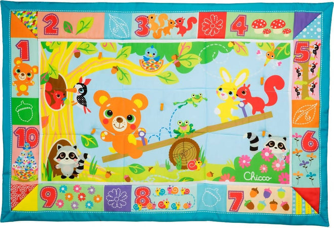 Chicco Tappeto da Gioco Bambini Foresta XXL, Tappeto Neonato con Animali della Foresta, Tappeto Cameretta Bambini Morbido e Colorato, Extra Large 135 x 90 cm - Giochi Neonato e Bambini 0+ Mesi Tappeto XXL Foresta Sanitaria Gioia del Bimbo - Villa San Giovanni, Commerciovirtuoso.it